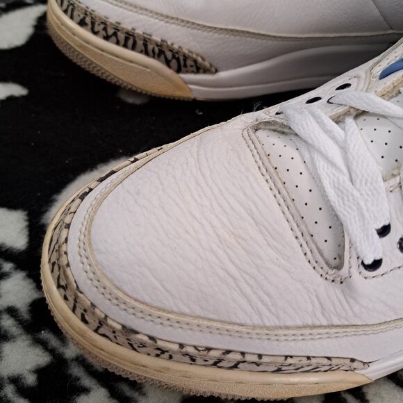 Nike Air Jordan 3 Retro UNC CT8532-104 Mens Sz 9.5 White Blue Og III - Picture 9 of 14